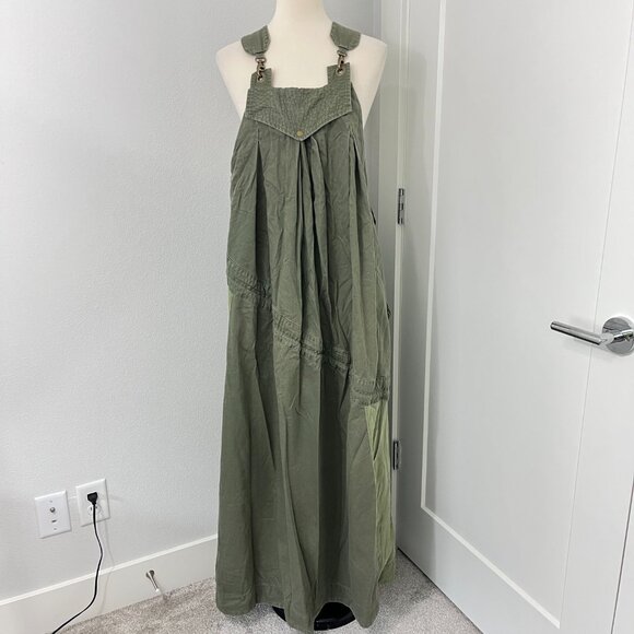 Osklen Small Olive Green Military Utility Overalls Parachute Dress - Picture 3 of 15